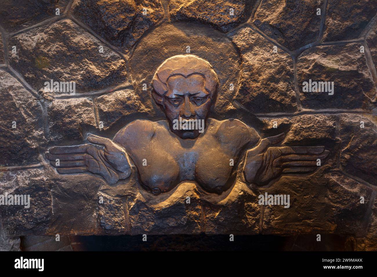 Cheminée Volcano House, Parc National des Volcans d'Hawaï, Hawaï Banque D'Images