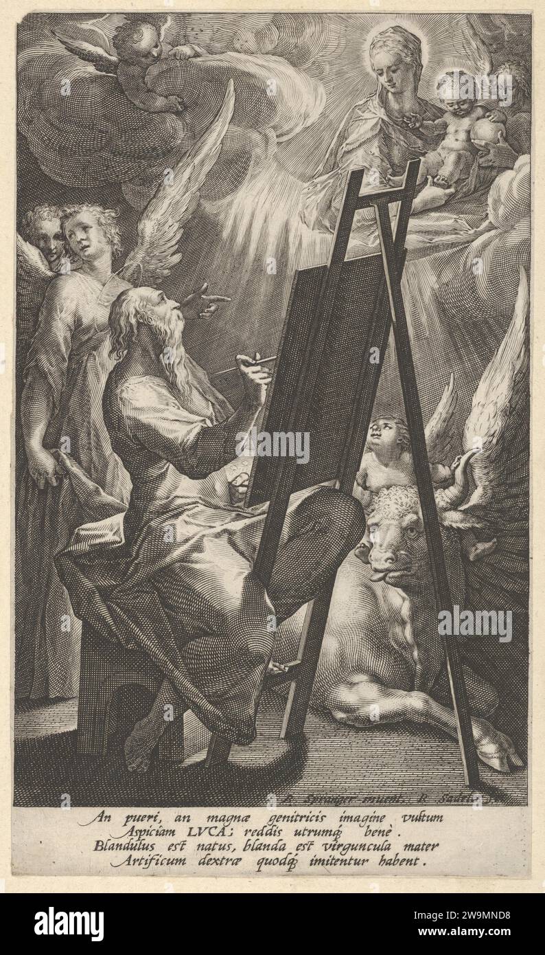 Saint Luc Painting the Virgin 1953 de Raphael Sadeler I. Banque D'Images