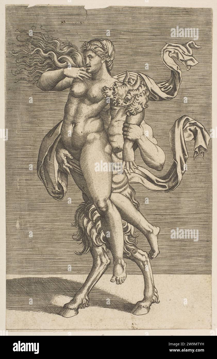 Satyr portant une nymphe retenant son bras droit 1926 par Marco dente Banque D'Images