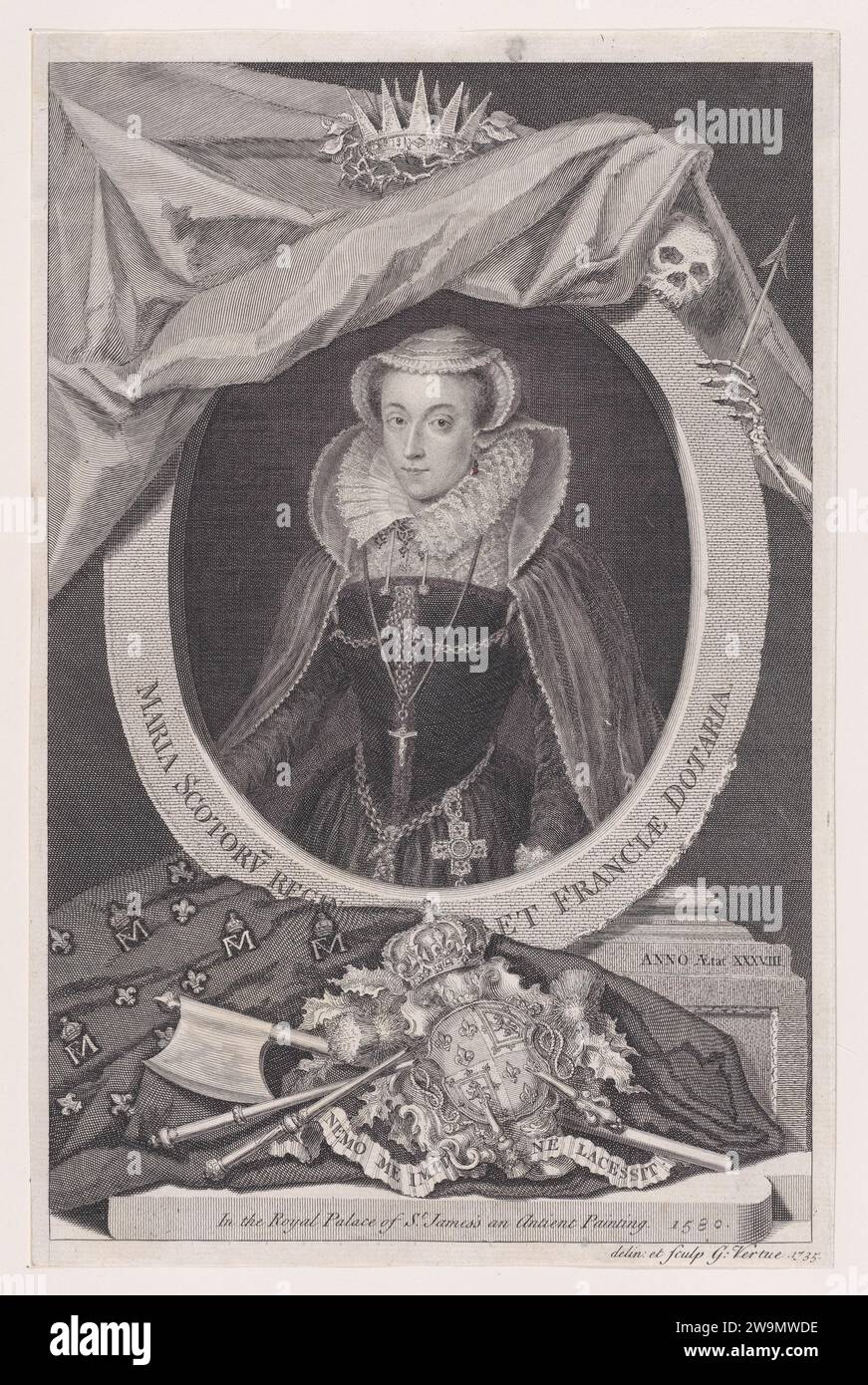 Maria Scotorv Regin et Franciae Dotaria, de «chefs des rois d'Angleterre, et de plusieurs personnes célèbres» 1958 par Marie, reine d'Écosse Banque D'Images