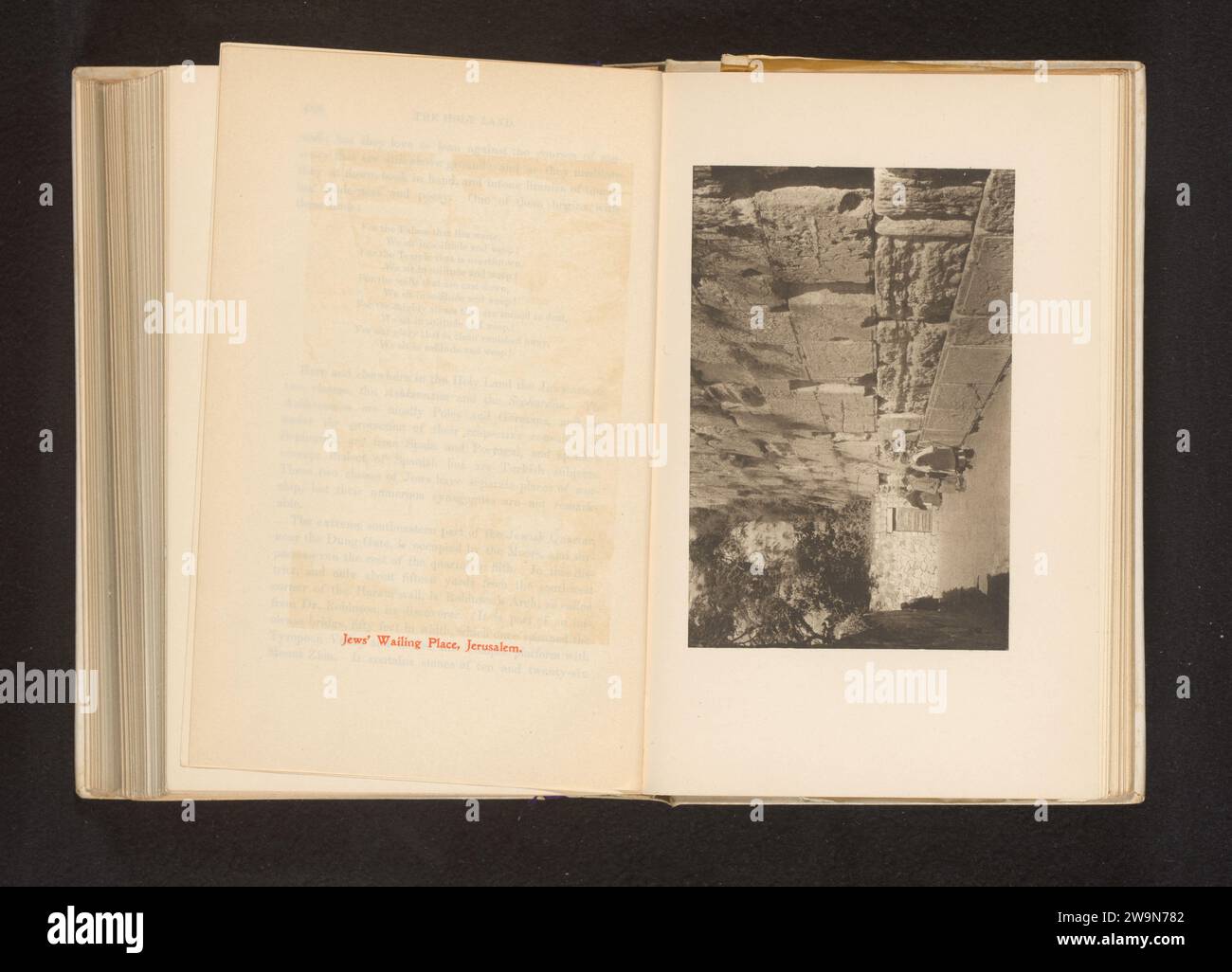 Mur des lamentations à Jérusalem, Anonyme, c. 1890 - dans ou avant 1900 impression photomécanique mur des lamentations en papier de Jérusalem  mur des lamentations de la religion juive Banque D'Images