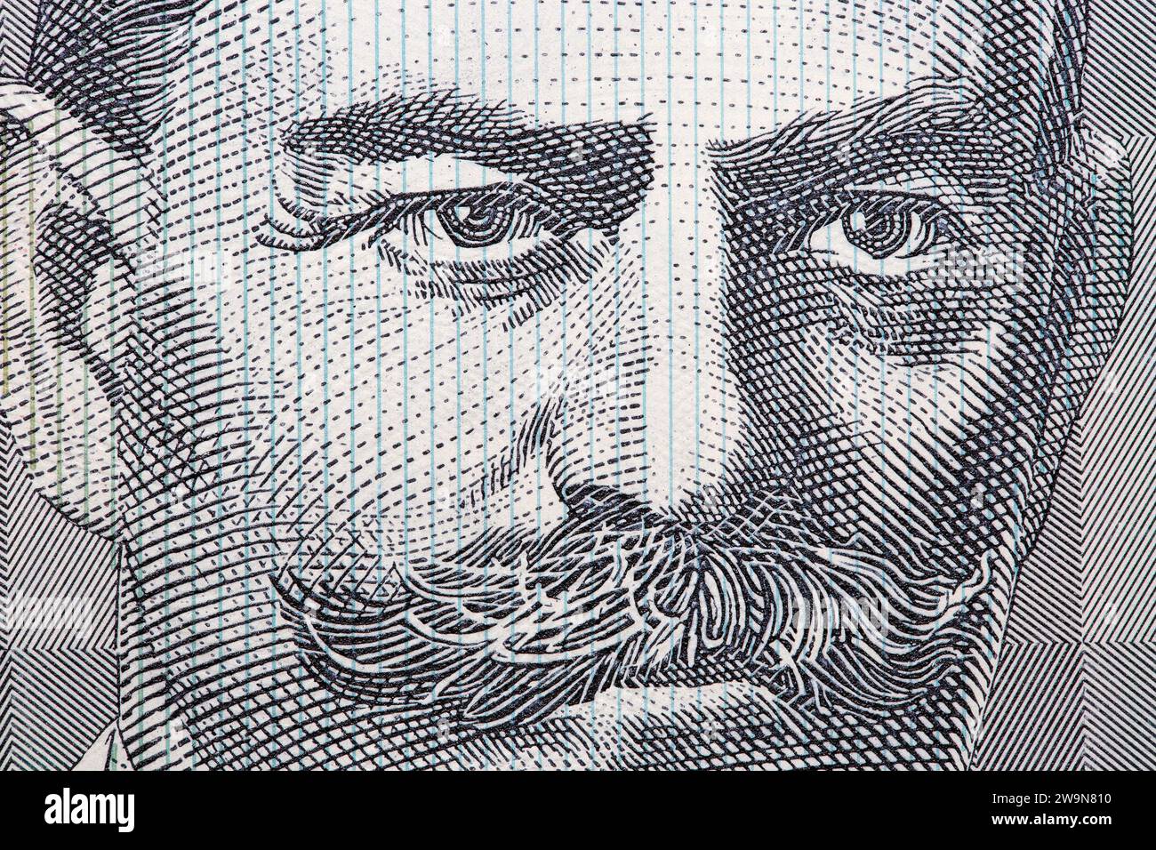 Sir John Monash un portrait en gros plan de l'argent australien - Dollar Banque D'Images