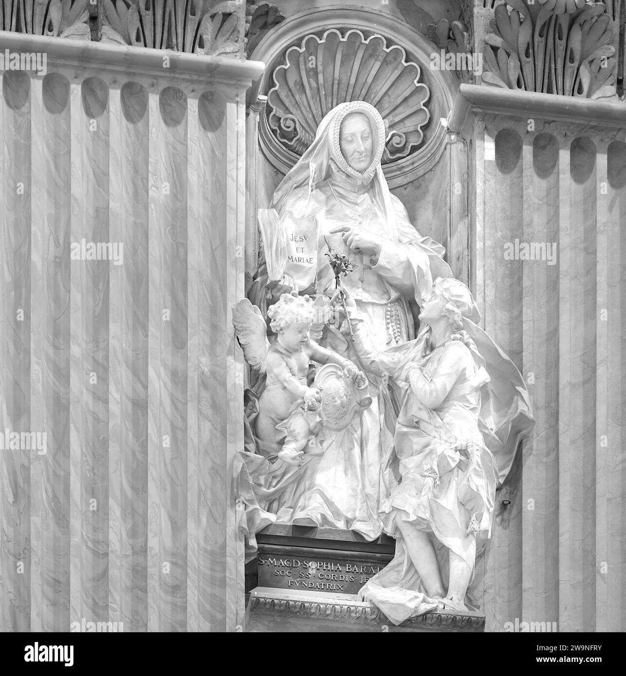 Statue commémorative, à St Magd Sophia Barat, dans la basilique Saint-Pierre, Vatican, Rome, Italie Banque D'Images