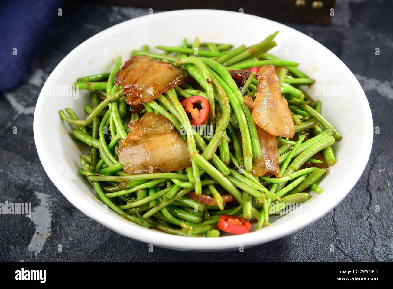 Artemisia selengensis sautés viandes en conserve（viande cirée），viande salée, bacon fumé chinois Banque D'Images