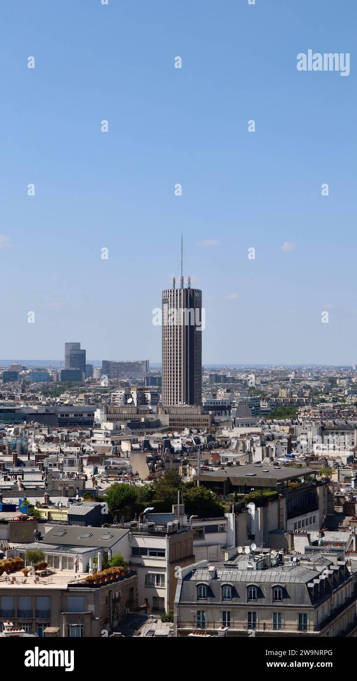 Drone photo Tour Montparnasse, tour Montparnasse Paris France Europe Banque D'Images