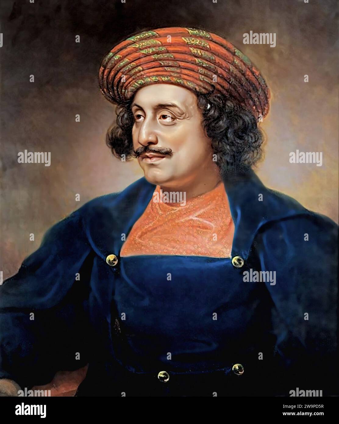 RAM Mohan Roy. Portrait du réformateur indien Raja RAM Mohan Roy (1772-1833) par Rembrandt Peale, 1833 Banque D'Images