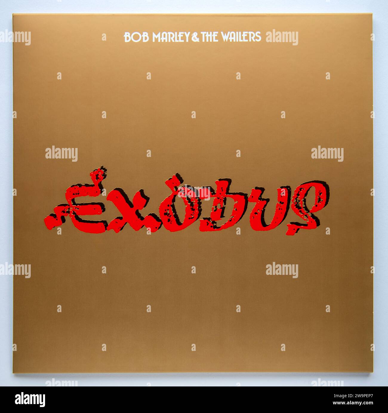 Reprise LP de la réédition 2015 de l'album Exodus de Bob Marley and the Wailers, sorti en 1977 Banque D'Images