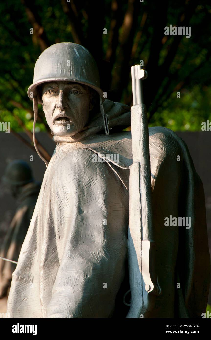 Korean War Veterans Memorial, le National Mall, District of Columbia Banque D'Images