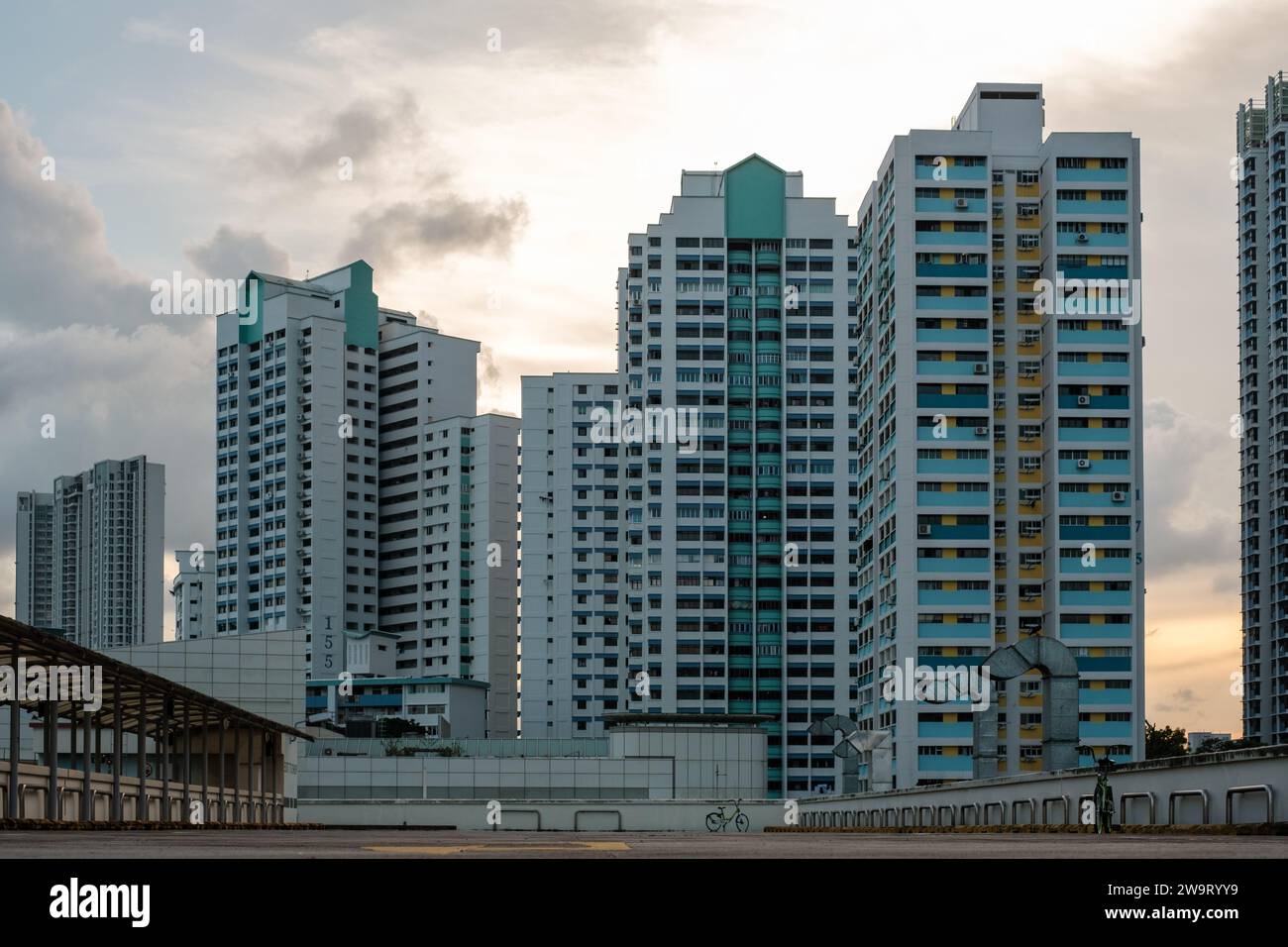 Singapour - juin 11 2023 : Colorful Apartments Housing & Development Board Banque D'Images