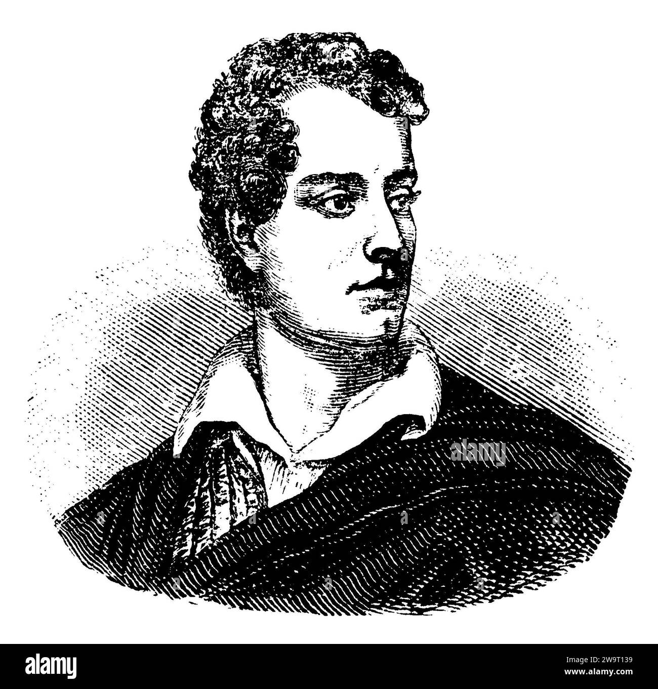George Gordon Byron (1788-1824), poète anglais, , (livre d'images, 1881), George Gordon Byron (1788-1824), englischer Dichter, George Gordon Byron (1788-1824), poète anglais Banque D'Images