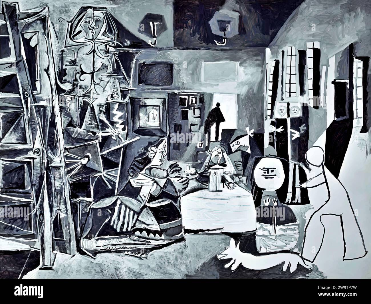 Las Meninas, No.1, 1957 (peinture) de l'artiste Picasso, Pablo (1881-1973) Espagnol. Illustration de Vecteur