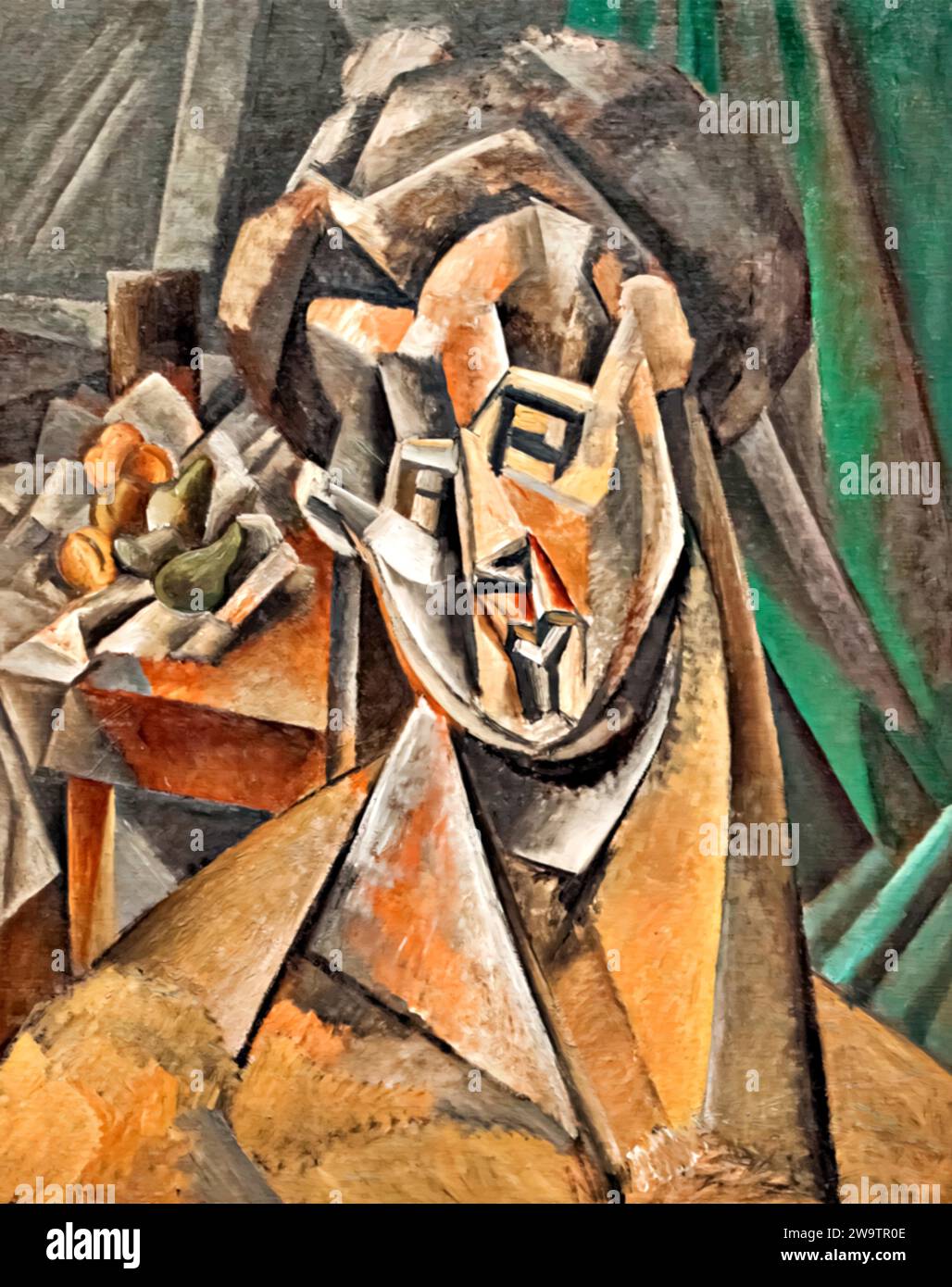 Femme aux poires, 1909 (peinture) de l'artiste Picasso, Pablo (1881-1973) / Espagnol. Illustration de Vecteur