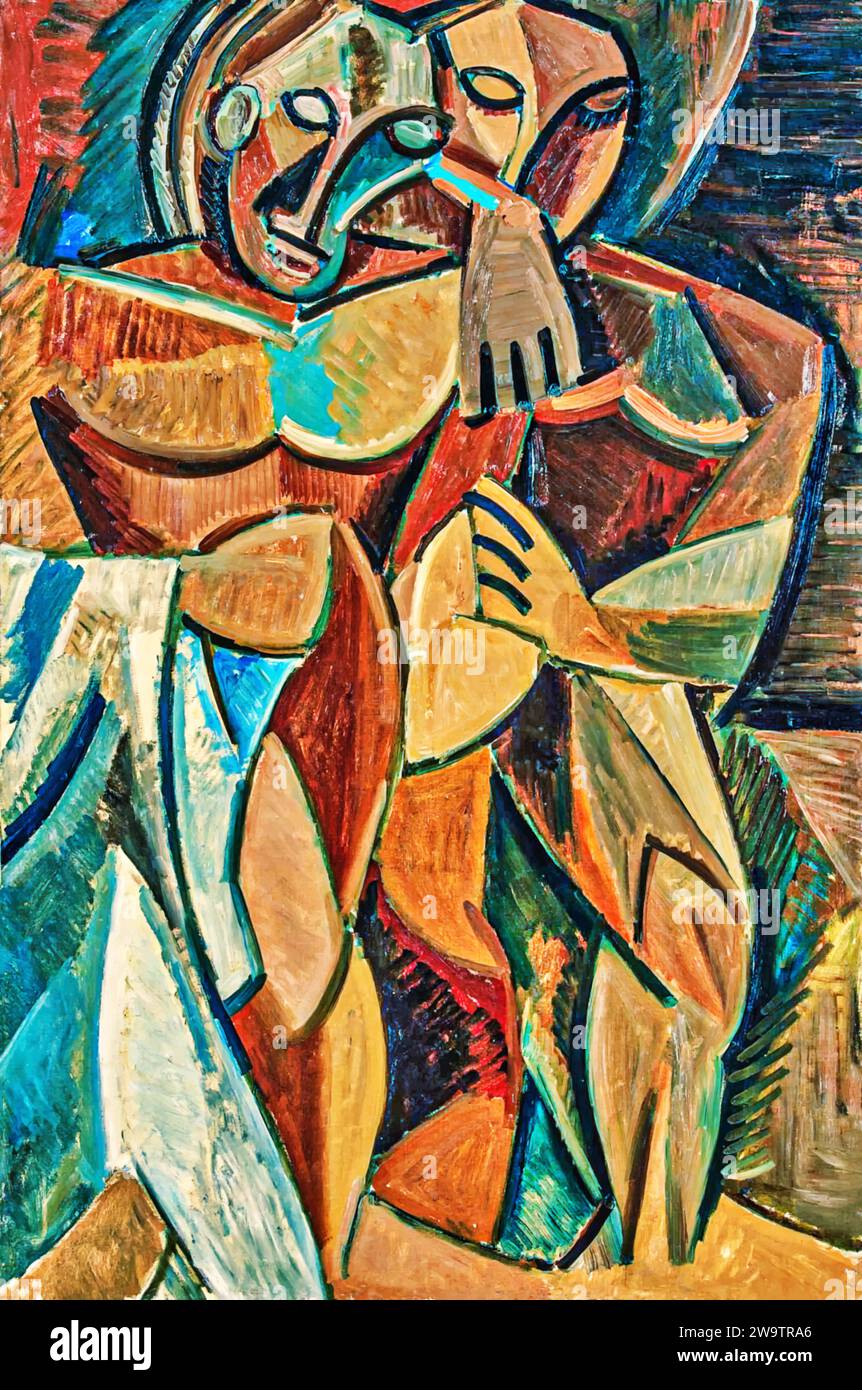 Amitié, 1908 (peinture) de l'artiste Picasso, Pablo (1881-1973) / Espagnol. Illustration de Vecteur