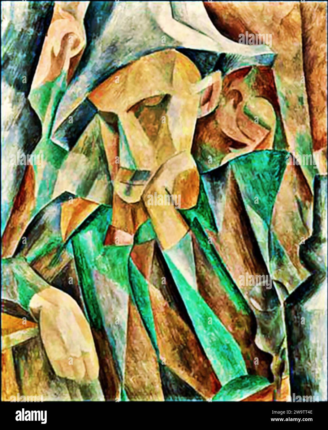Arlequin (l'arlequin), 1909 (peinture) de l'artiste Picasso, Pablo (1881-1973) / Espagnol. Illustration de Vecteur