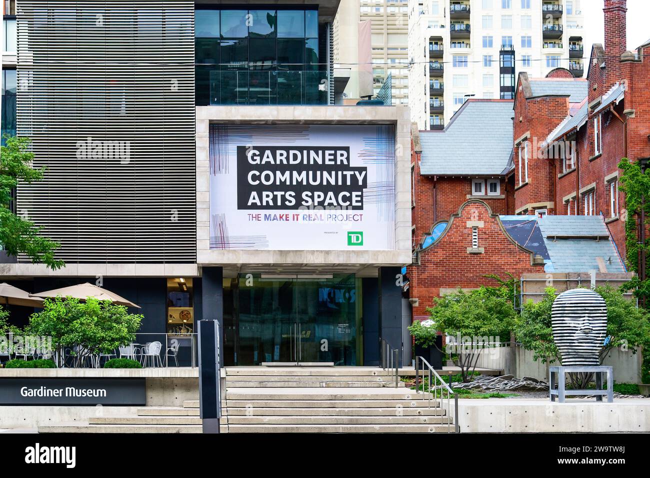 Toronto (Ontario), Canada-16 août 2016 : entrée du musée Gardiner dans le quartier du centre-ville. Le célèbre endroit est une attraction touristique Banque D'Images
