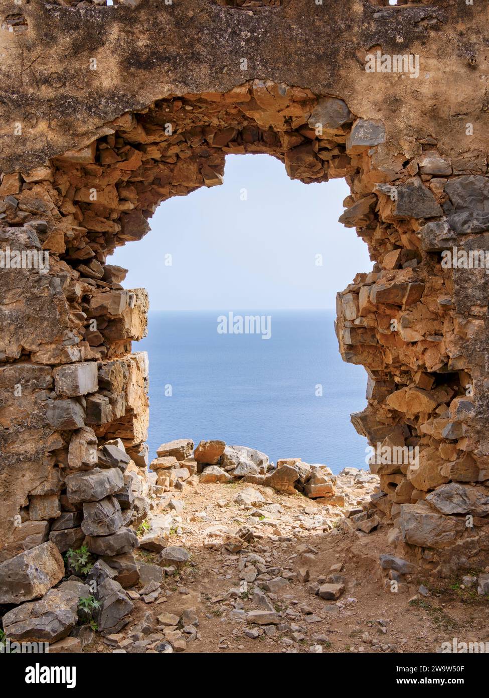 Château d'Agia Roumeli, région de la Canée, Crète, Grèce Banque D'Images