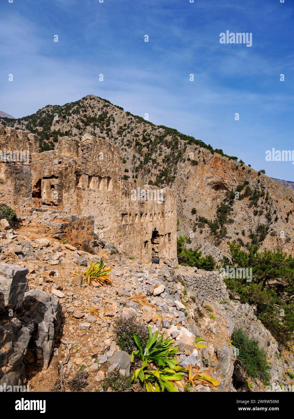 Château d'Agia Roumeli, région de la Canée, Crète, Grèce Banque D'Images