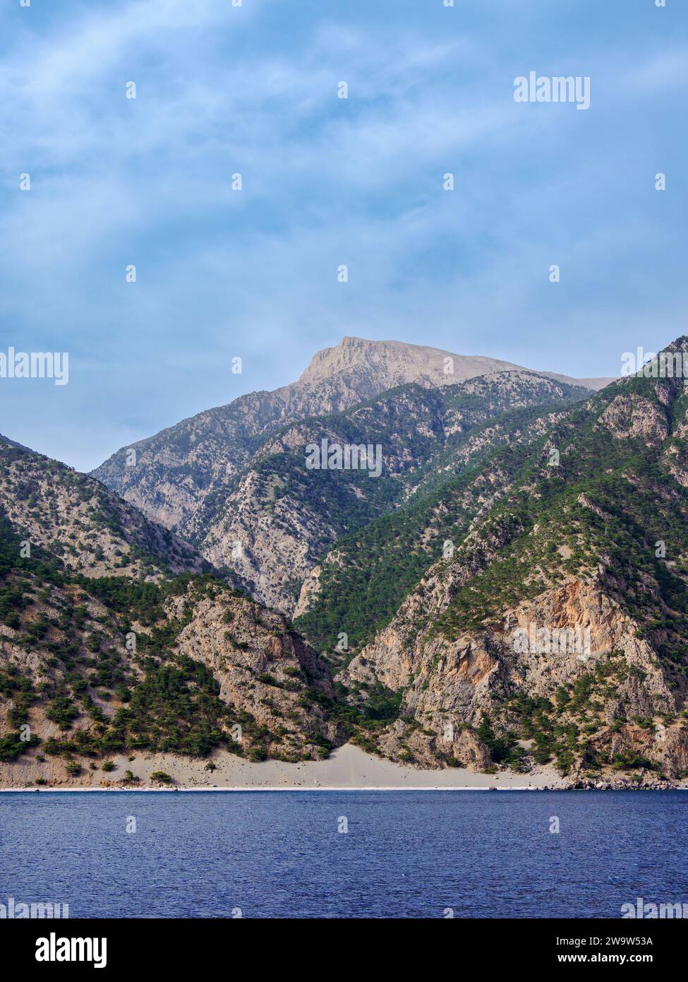 Côte près d'Agia Roumeli, région de la Canée, Crète, Grèce Banque D'Images