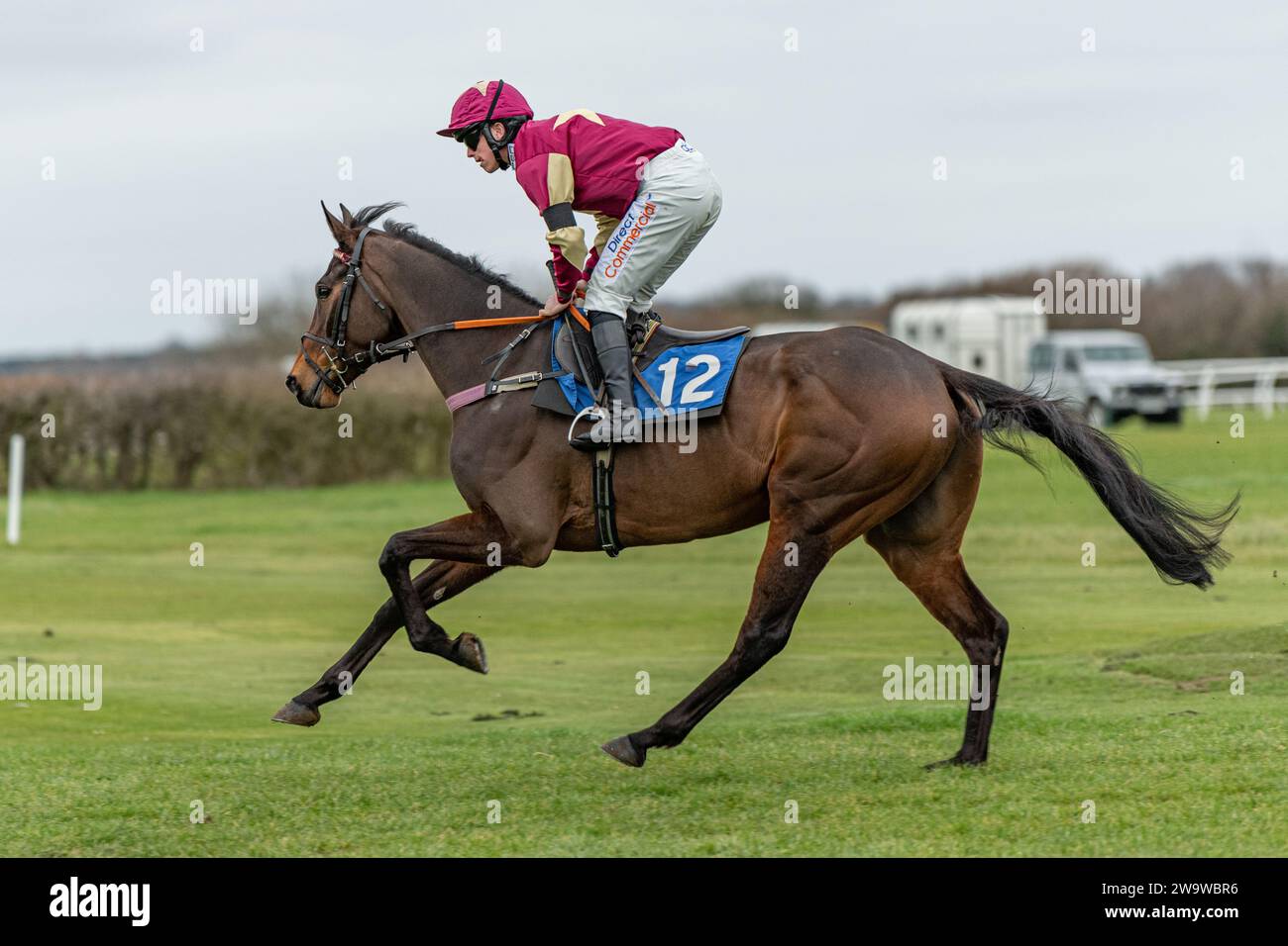 Wrong Shape ball, monté par James Bowen et entraîné par Nicky Martin, course au haies à Wincanton, le 10 mars 2022 Banque D'Images