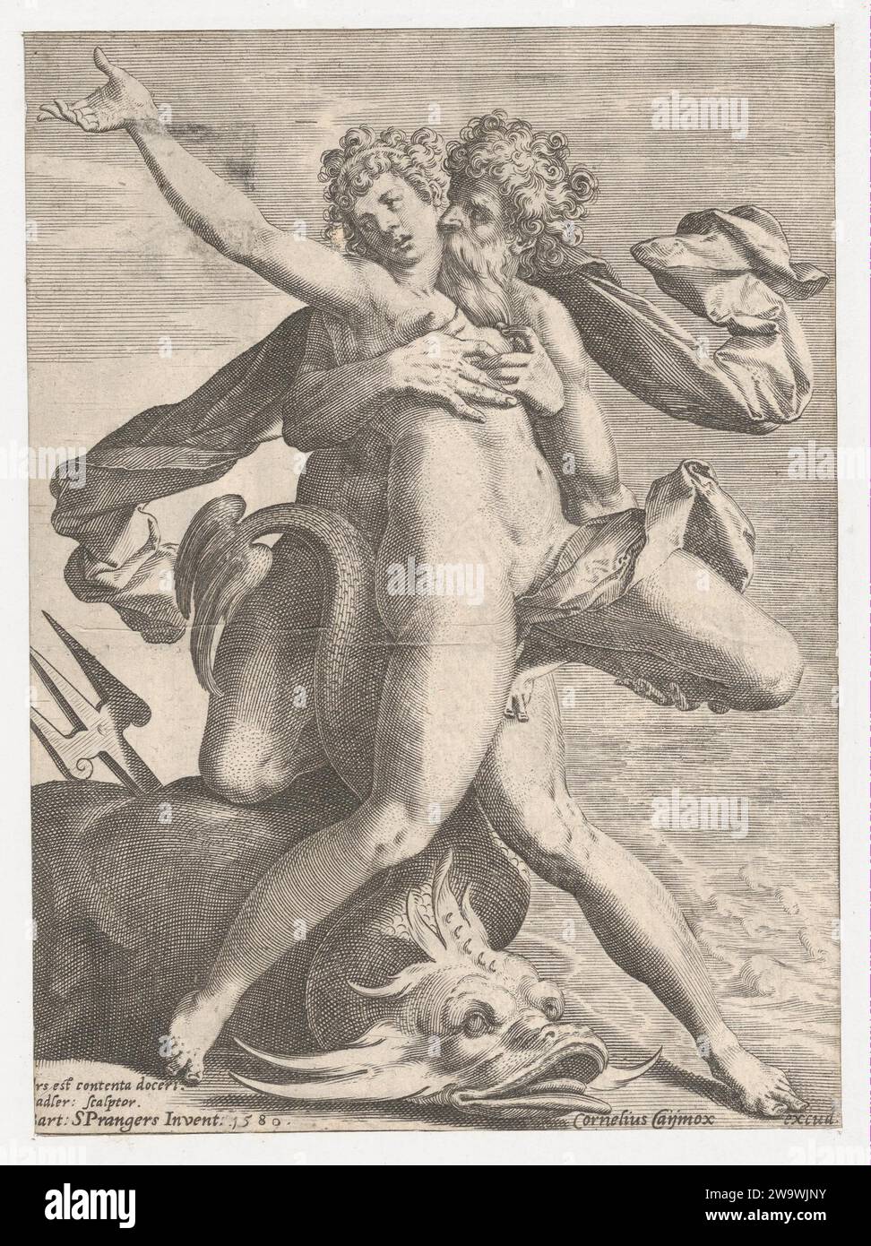 Neptune et Caenis 1956 de Johann Sadeler I. Banque D'Images