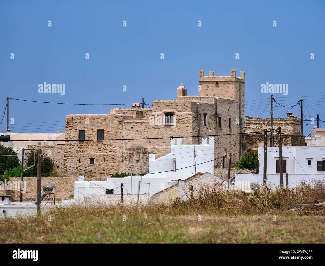 Monastère Agios Eleftherios, Ano Sagkri, île de Naxos, Cyclades, Grèce Banque D'Images