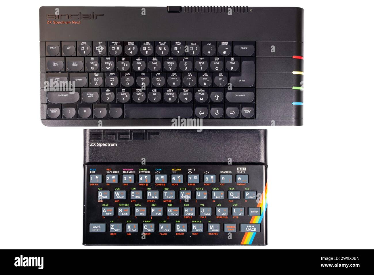 Sinclair Spectrum Suivant et original clé en caoutchouc Sinclair Spectrum Banque D'Images