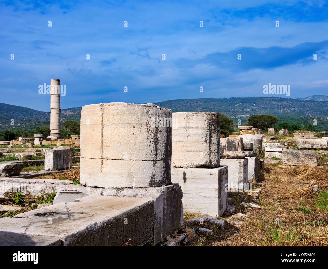 Héraion de Samos, Iréo, île de Samos, Égée du Nord, Grèce Banque D'Images