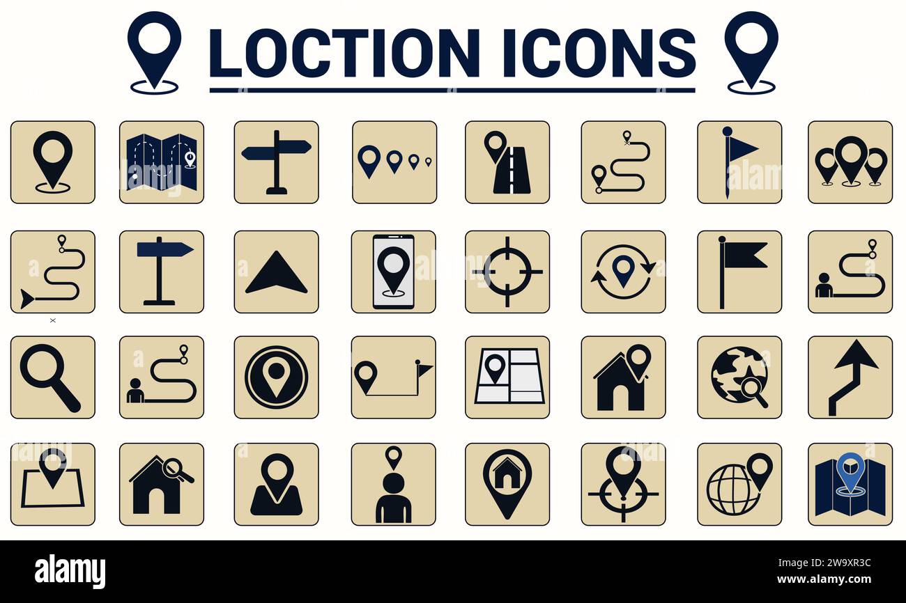 Location icon vector vectors Banque de photographies et d’images à ...