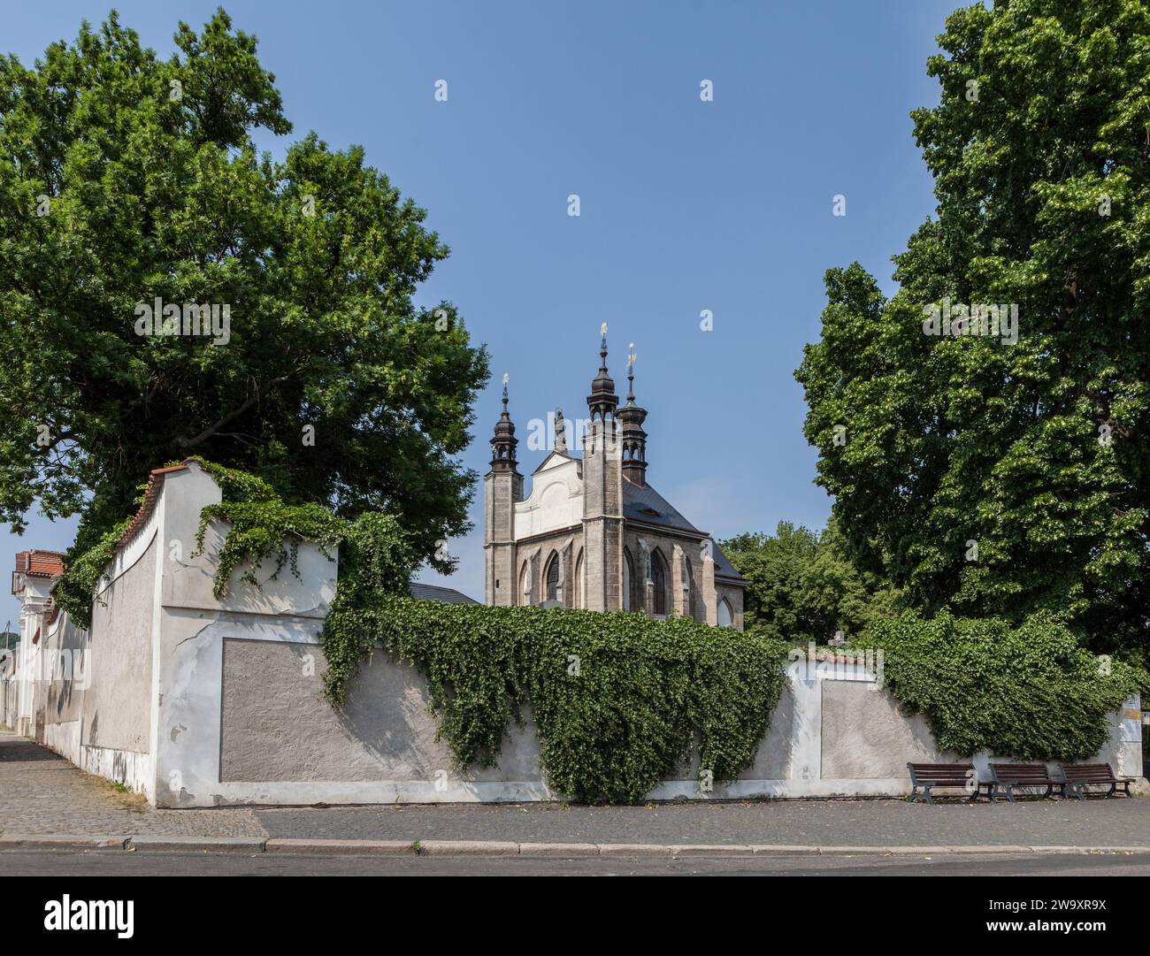 Sedlec Ossuary extérieur, Kutna Hora, République tchèque Banque D'Images