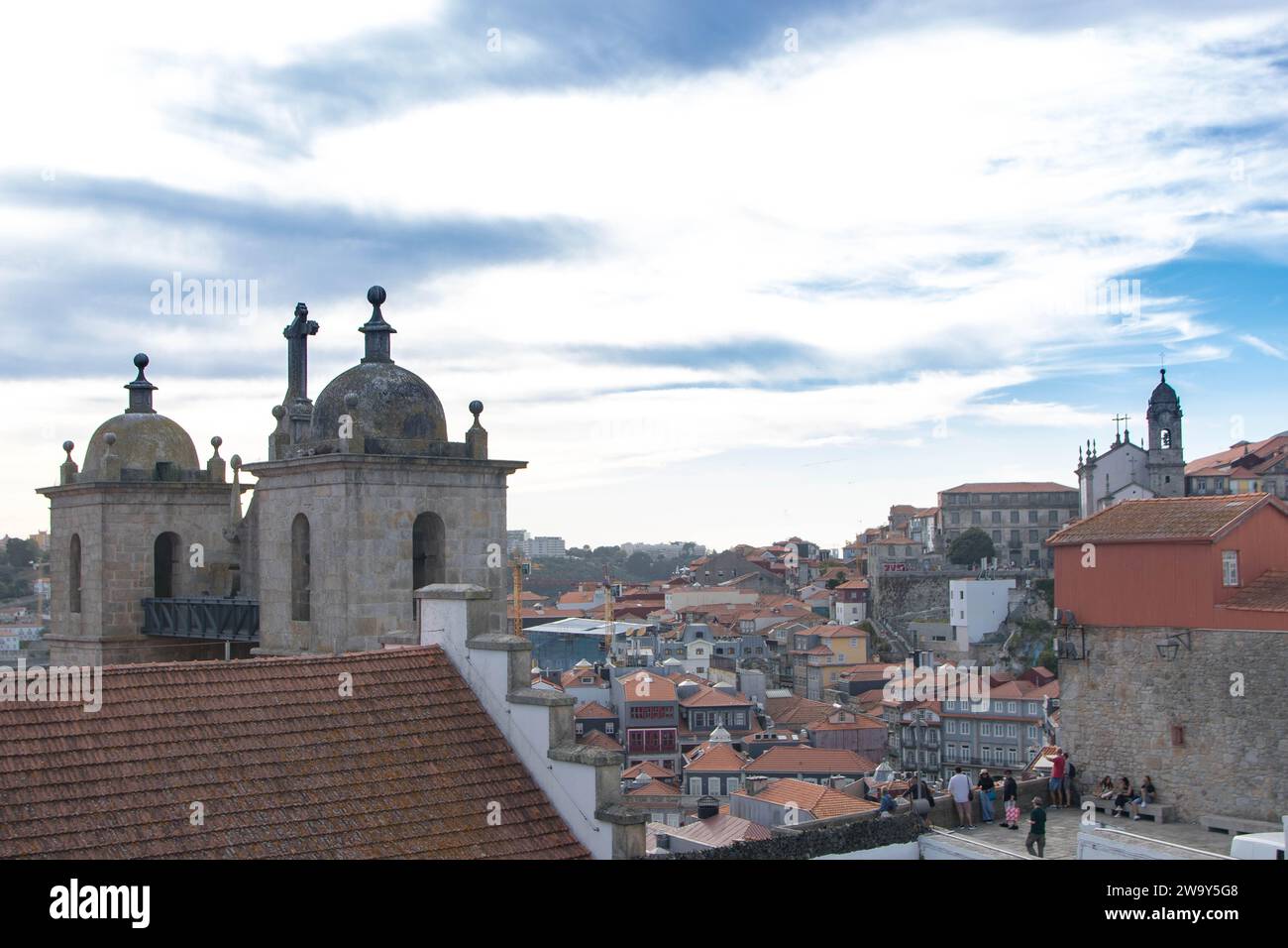 Vue du centre-ville de Porto vu de la cathédrale, Portugal; Banque D'Images