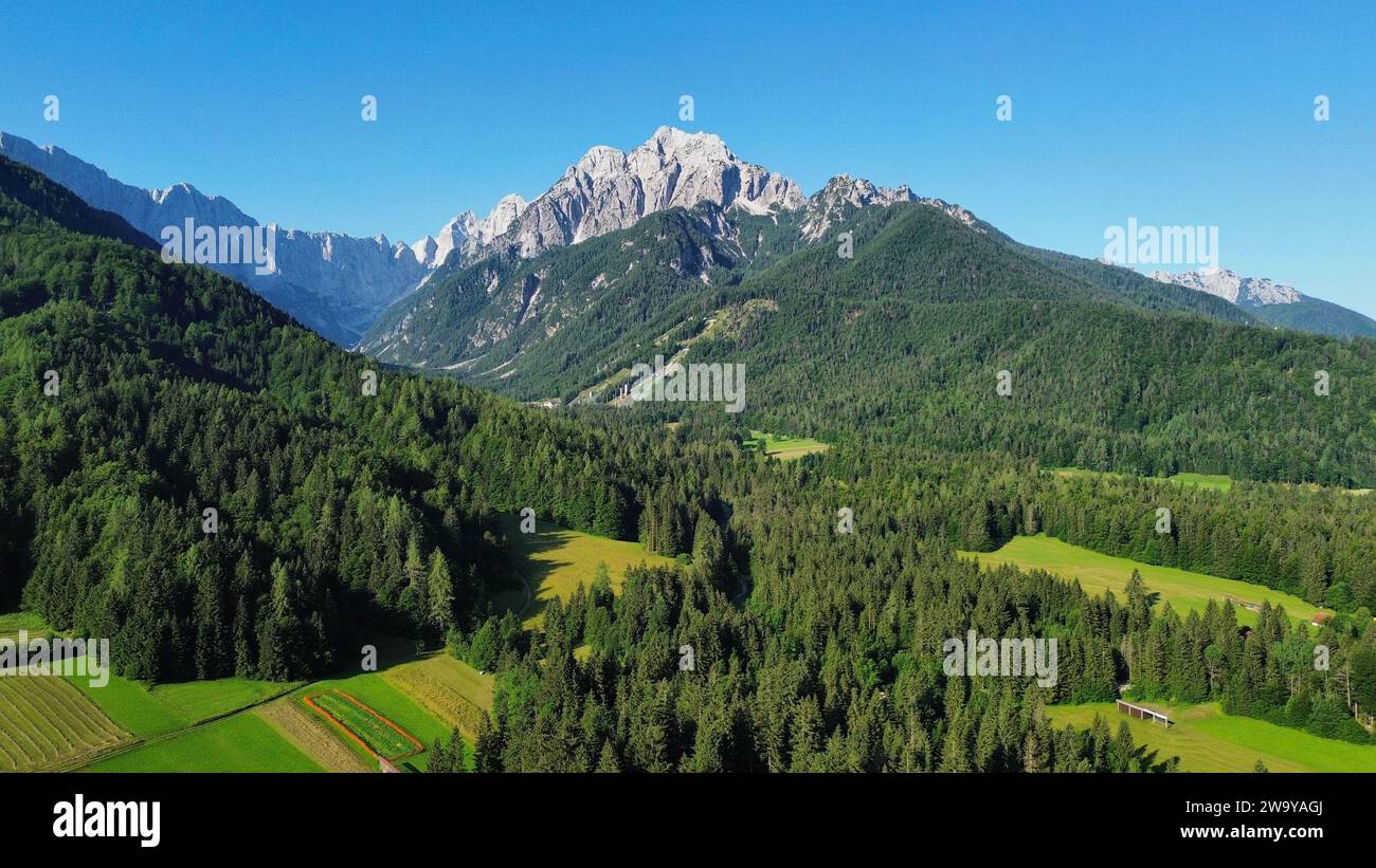 Drone photo Triglav Slovénie Europe Banque D'Images