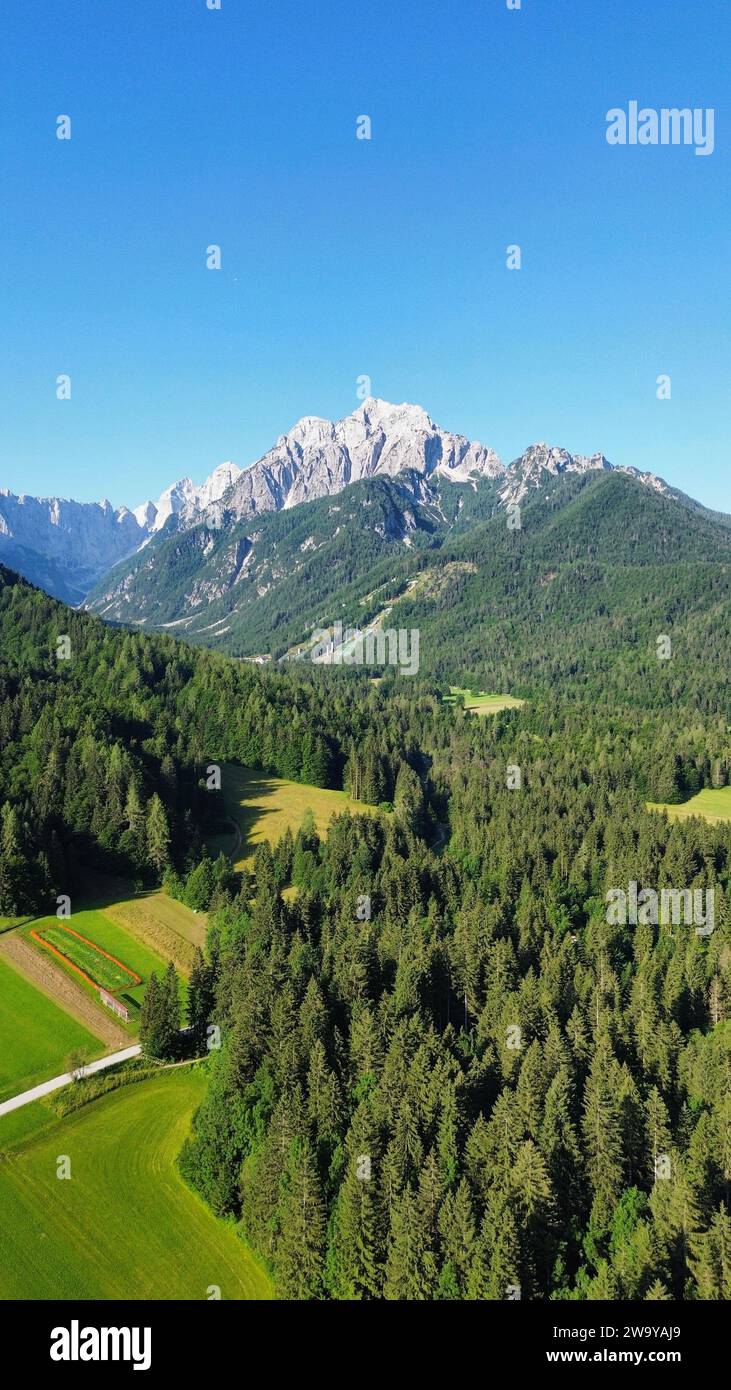 Drone photo Triglav Slovénie Europe Banque D'Images