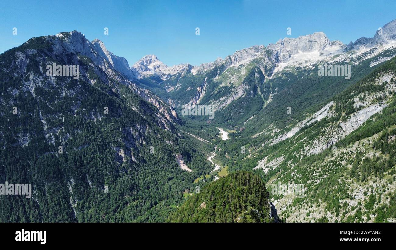 Drone photo Triglav Slovénie Europe Banque D'Images