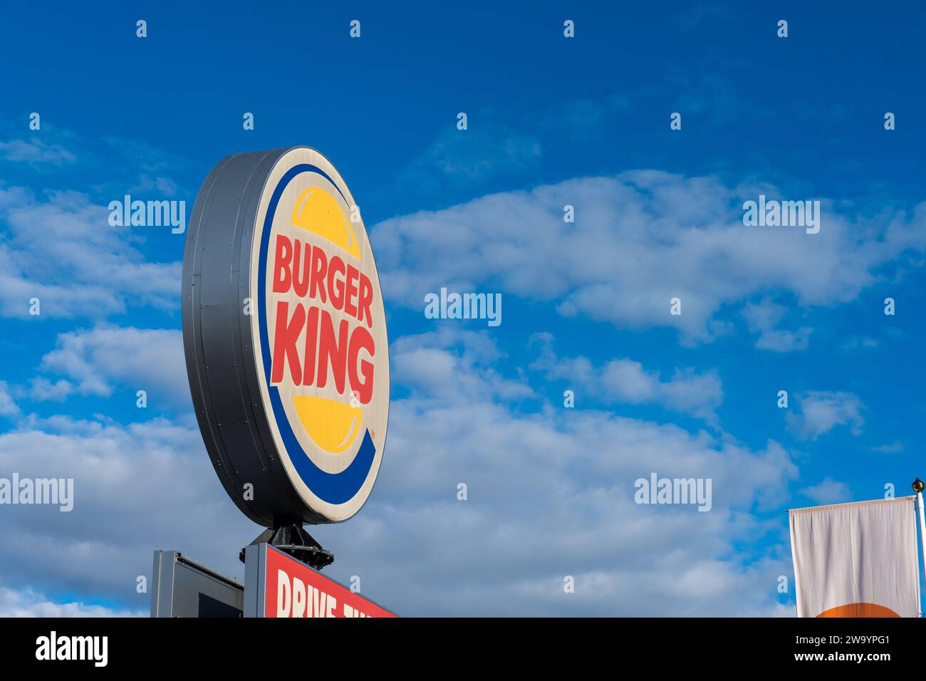 Gothenburg, Suède - septembre 06 2022 : Grand logo circulaire Burger King Banque D'Images