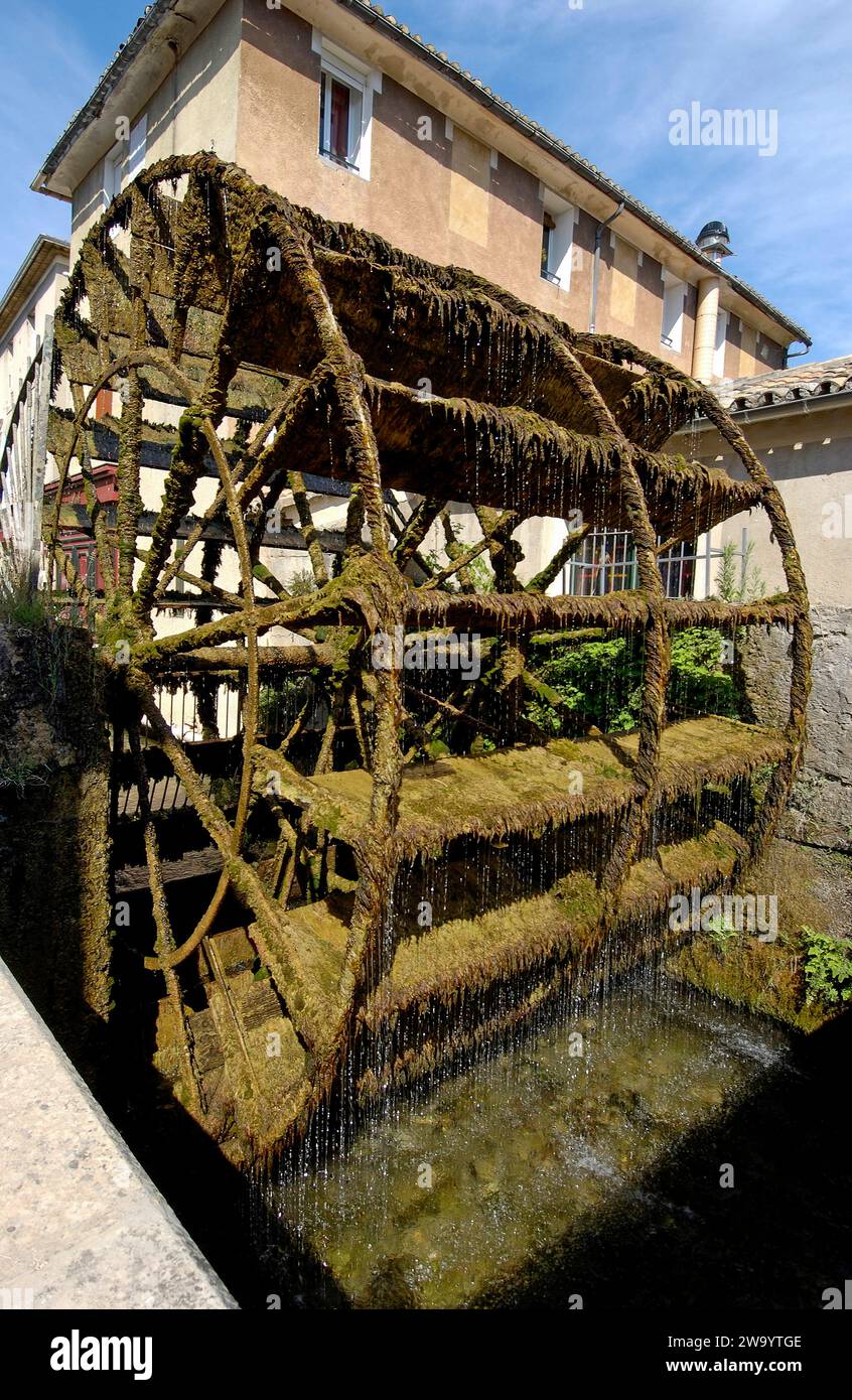 Roue à eau de l'Isle-sur-la-Sorgue, Luberon, Vaucluse, Provence-Alpes-Côte d'Azur, France Banque D'Images