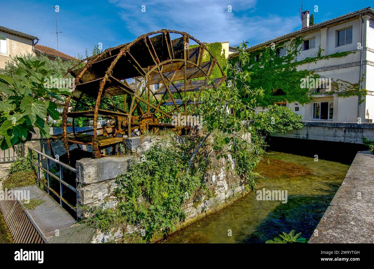 Roue à eau de l'Isle-sur-la-Sorgue, Luberon, Vaucluse, Provence-Alpes-Côte d'Azur, France Banque D'Images