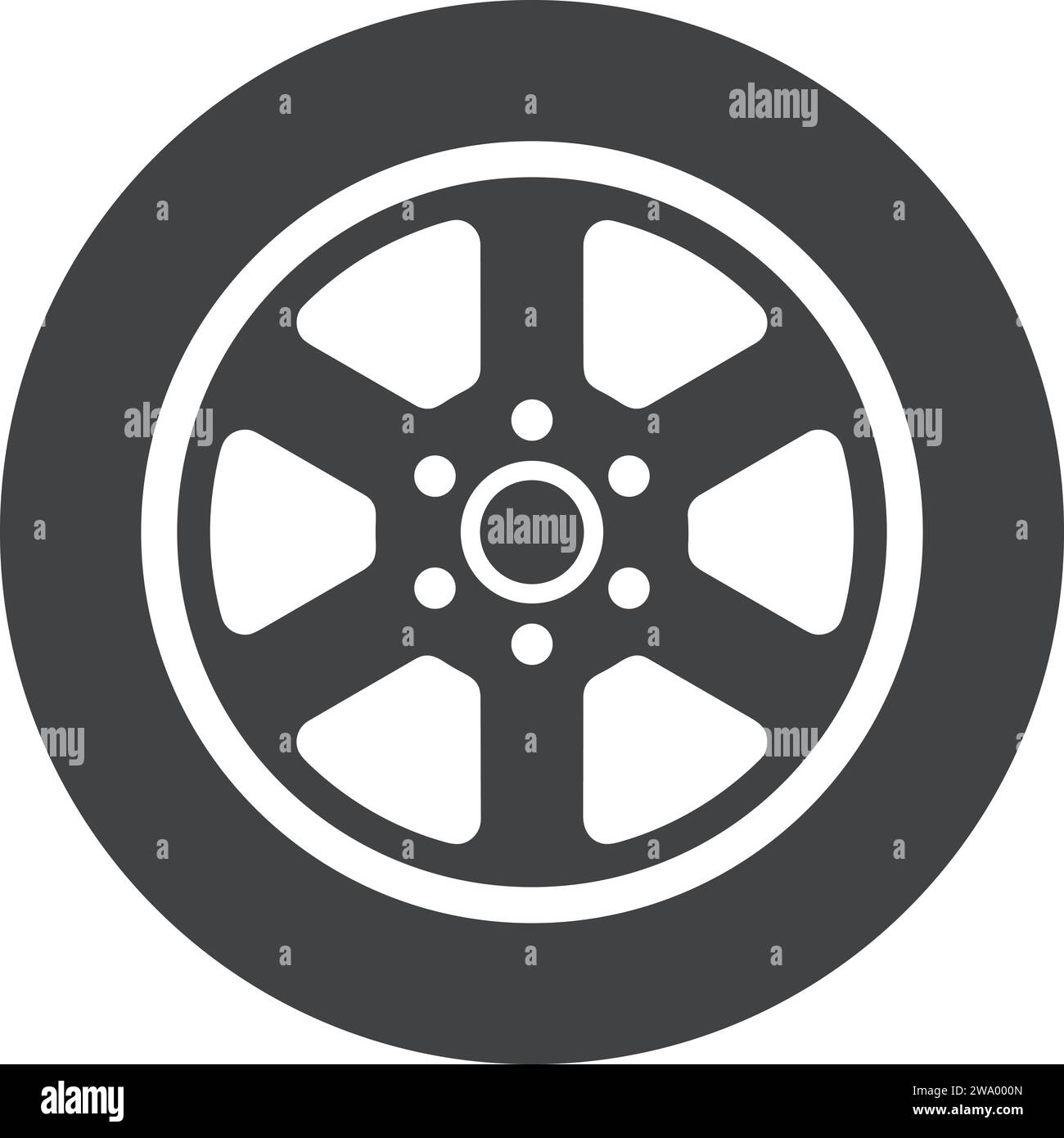 Icône de disque de roue de véhicule | icône de disque de camion | pneu en caoutchouc ou pneu de voiture Illustration de Vecteur