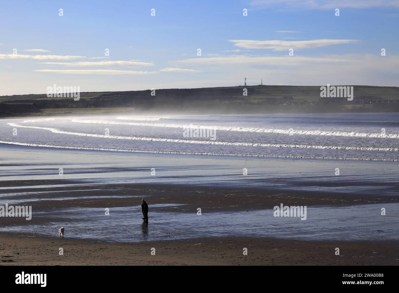 La grande plage de sable à Dunnet Head, Caithness, Écosse, Royaume-Uni Banque D'Images