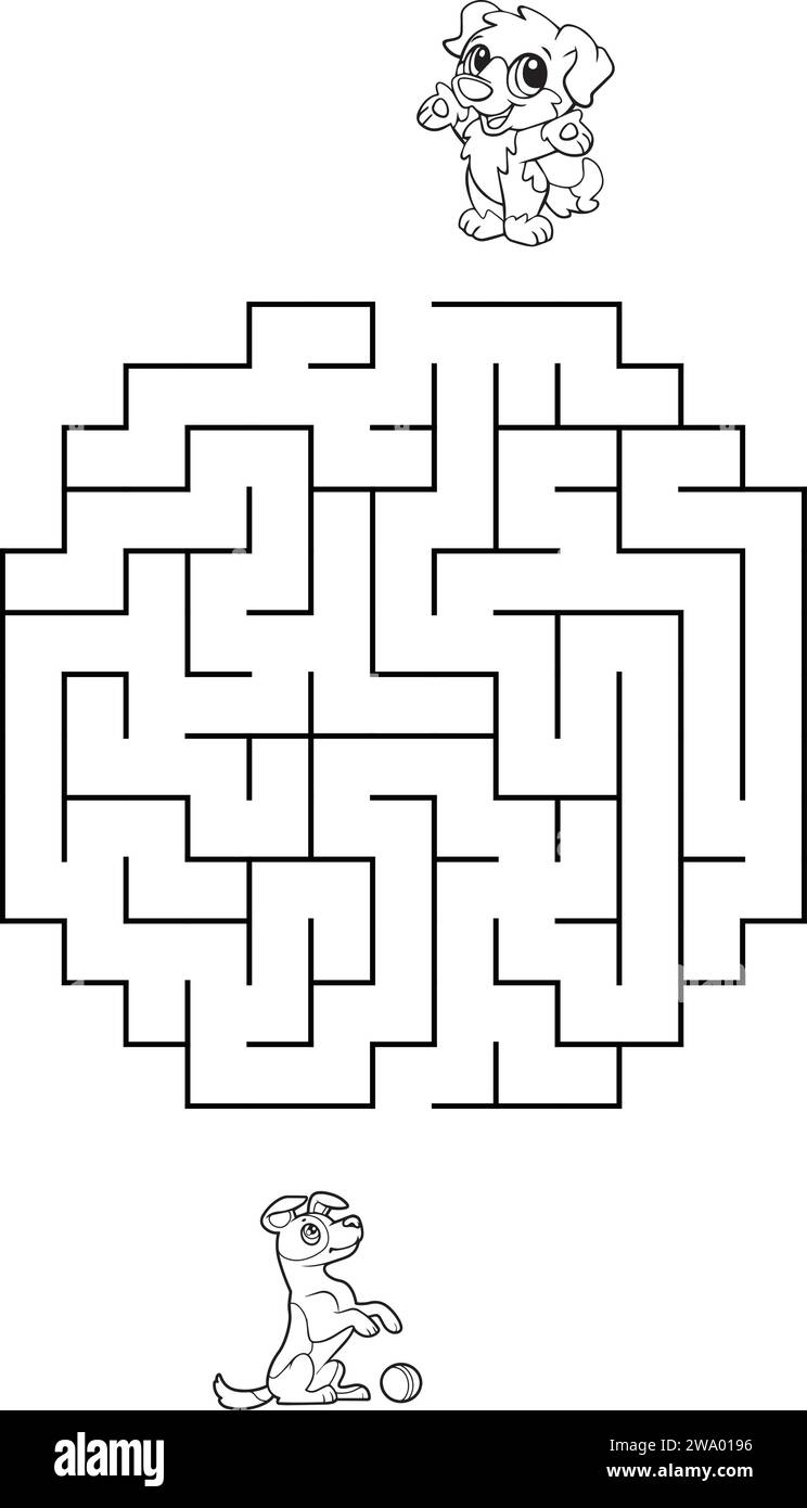 Un ensemble de quatre labyrinthes rectangulaires labyrinthes Illustration de Vecteur