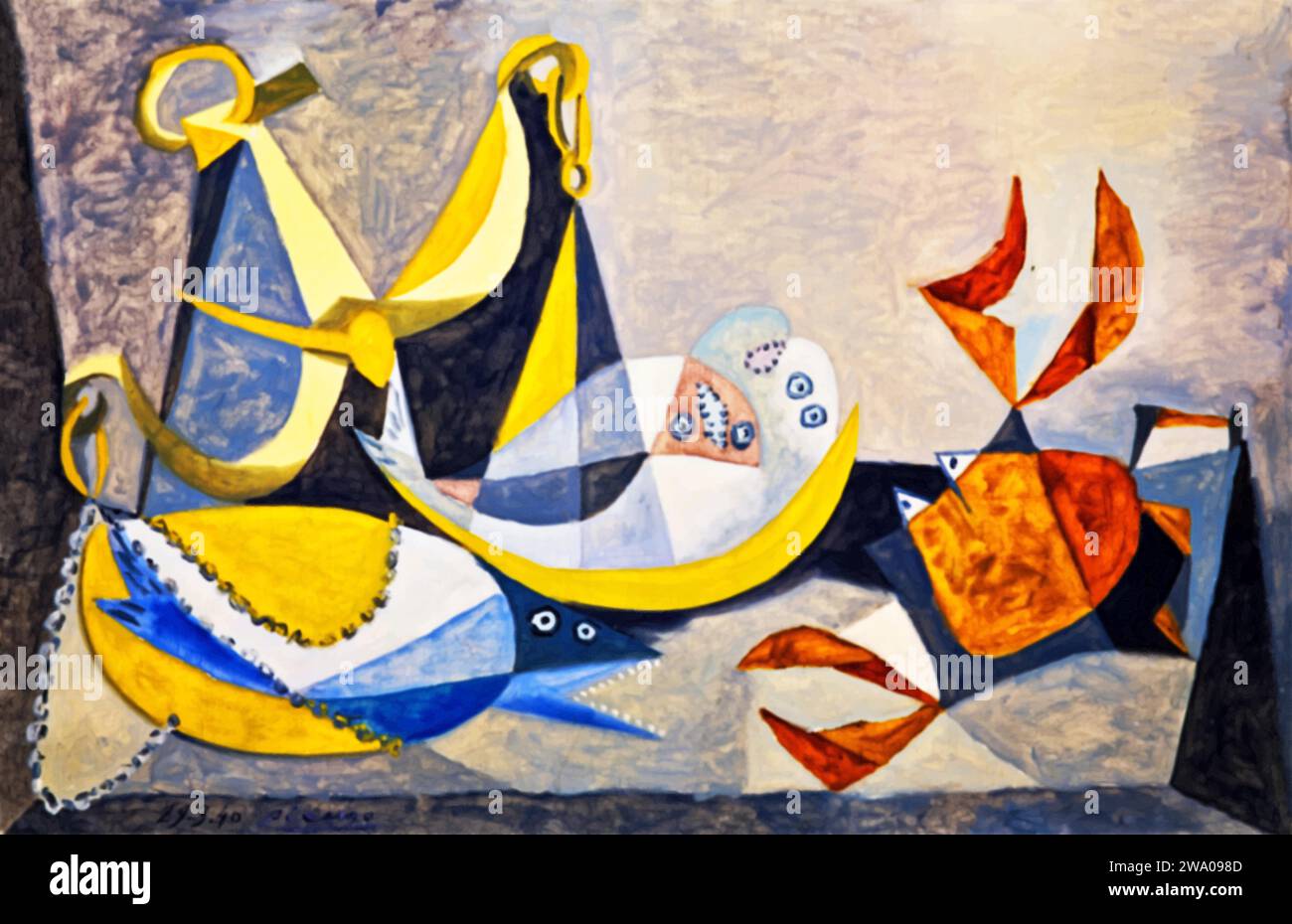 Les soles 1940 (peinture) de l'artiste Picasso, Pablo (1881-1973) Espagnol. Illustration de Vecteur