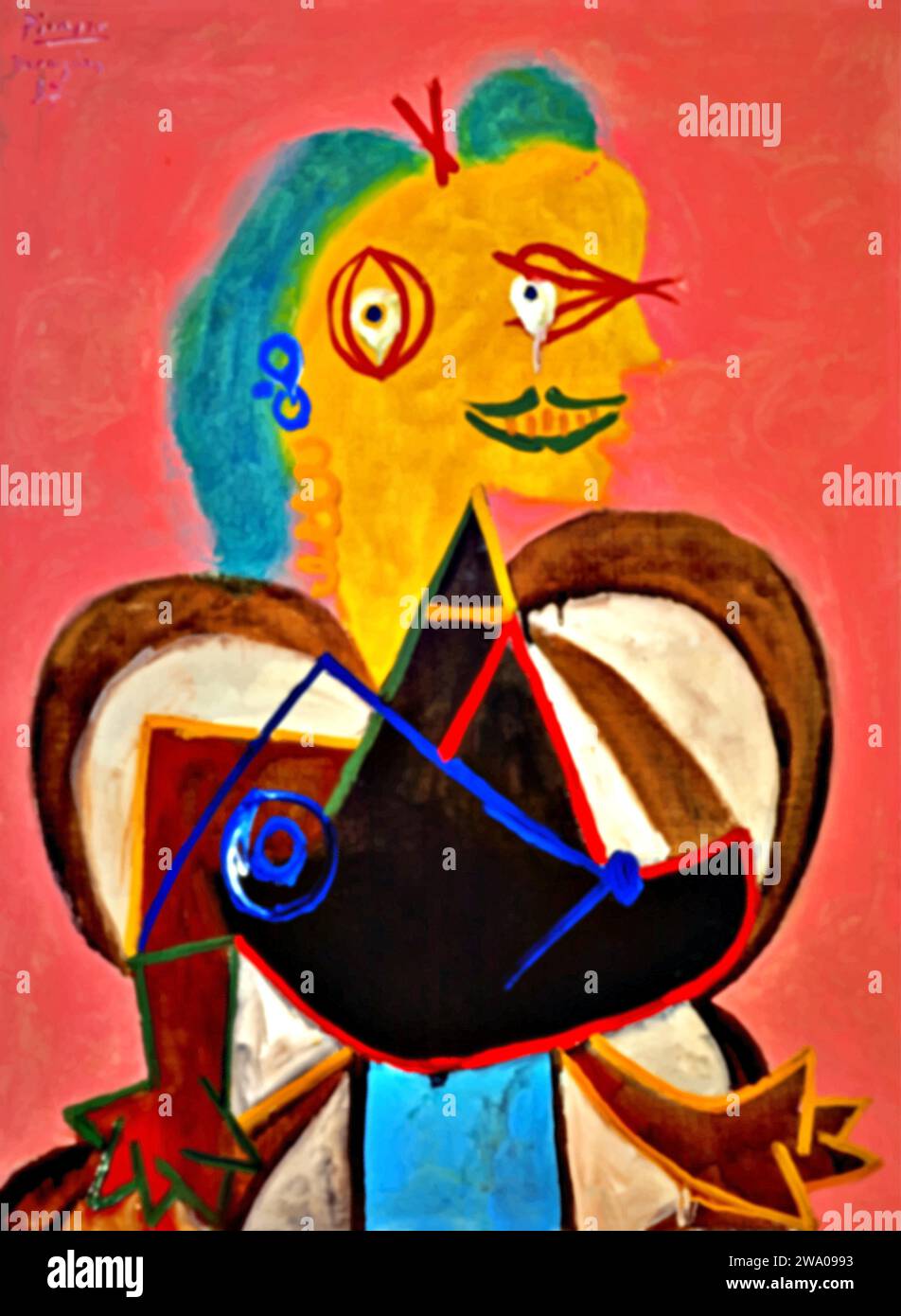 Lee Miller 1937 (peinture) de l'artiste Picasso, Pablo (1881-1973) Espagnol. Illustration de Vecteur