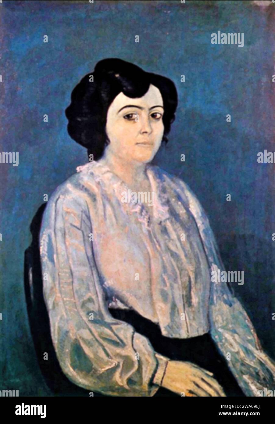 Madame Soler, 1905 (peinture) de l'artiste Picasso, Pablo (1881-1973) Espagnol. Illustration de Vecteur