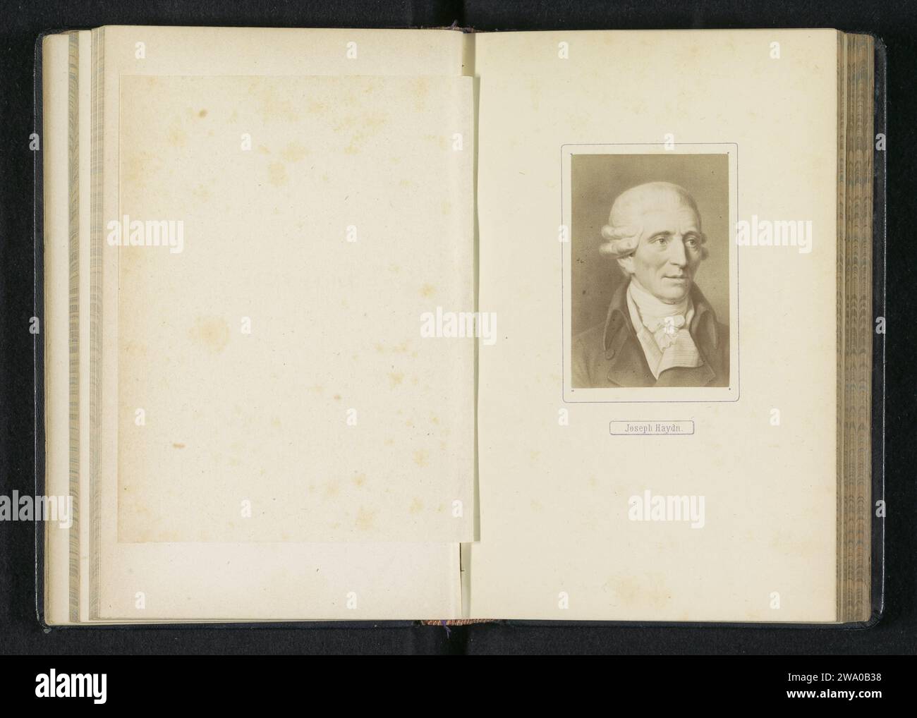 Production photographique d'un portrait de Franz Joseph Haydn, Anonyme, c. 1866 - en 1876 ou avant photographie support photographique compositeur d'impression albumen Banque D'Images