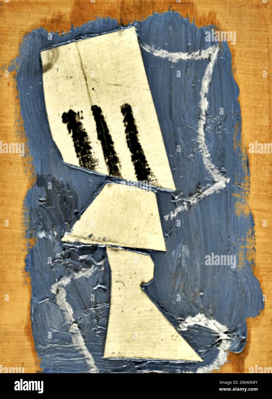 Verre, 1914 (peinture) de l'artiste Picasso, Pablo (1881-1973) Espagnol. Illustration de Vecteur