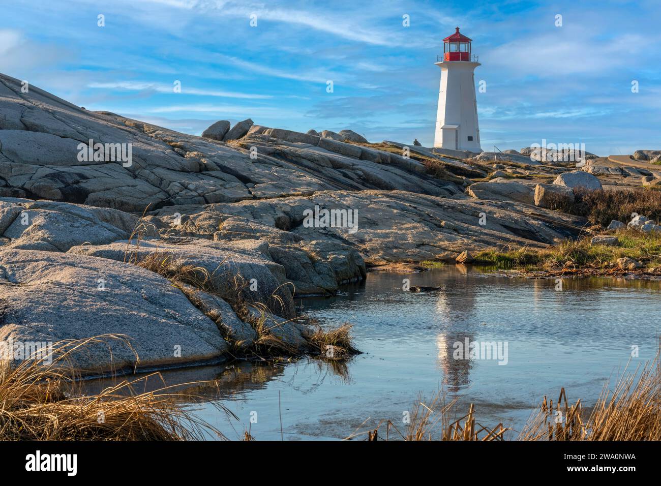 Peggys Cove avec phare Canada Banque D'Images