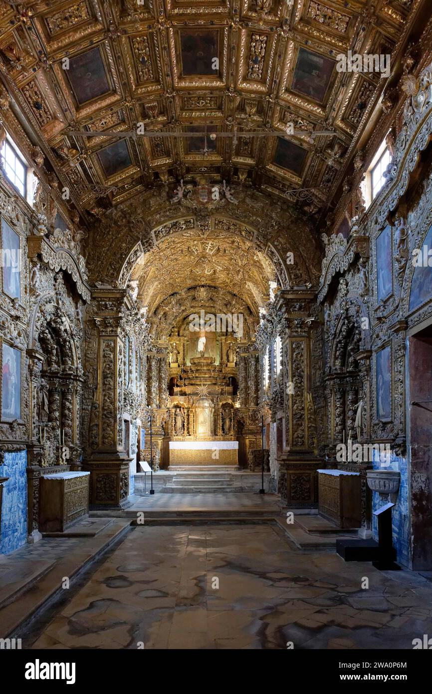 Vue intérieure, Igreja de Jesus, Musée d'Aveiro (ancien monastère dominicain), Aveiro, Portugal, Europe Banque D'Images