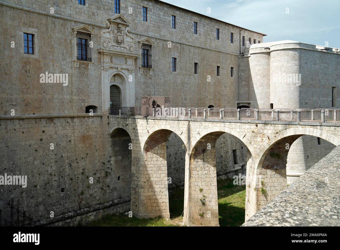 Forte Spagnolo, capitale de la région, l'Aquila, Abruzzes, Italie, Europe Banque D'Images