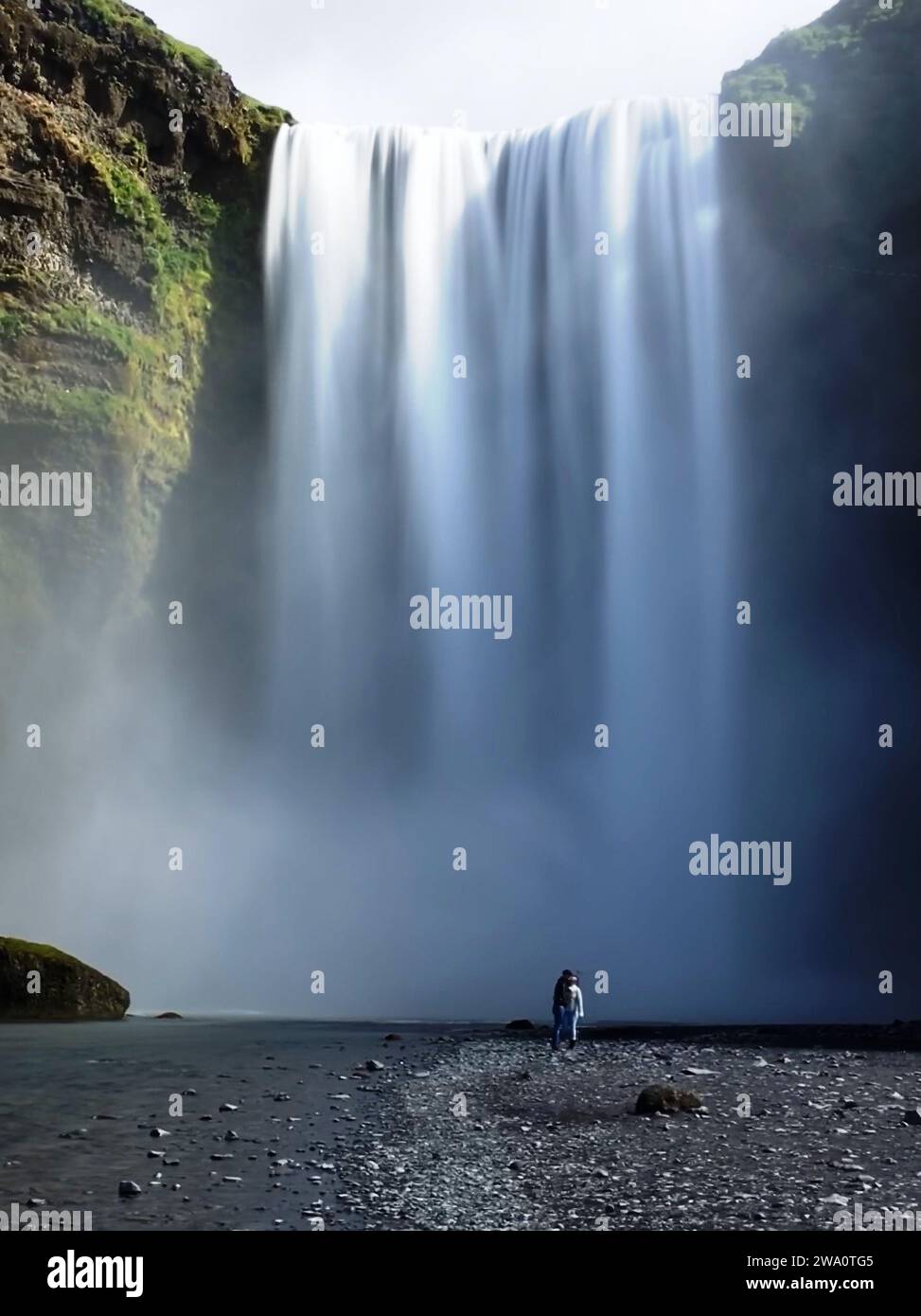 Cascade Skógafoss en Islande Banque D'Images