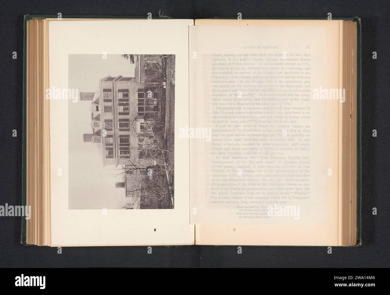 Vue de la résidence du général Burgoyne à Cambridge, Anonyme, v. 1869 - en 1874 ou avant impression photomécanique Cambridge (ma) façade collotype papier (de maison ou de bâtiment). villa Cambridge (ma) Banque D'Images