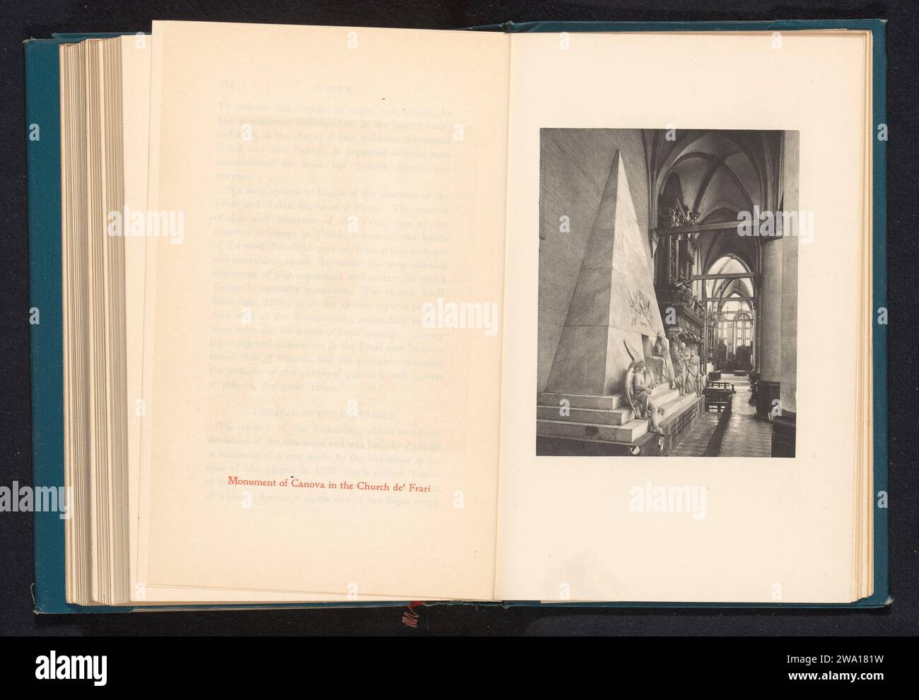 Monument funéraire d'Antonio Canova dans la Santa Maria Gloriosa dei Frari à Venise, Anonyme, c. 1882 - c. 1892 impression photomécanique Basilique de Santa Maria Gloriosa dei Fraciboston tombe en papier, tombe monumentale. Intérieur de l'église Basilique de Santa Maria Gloriosa dei Frari Banque D'Images